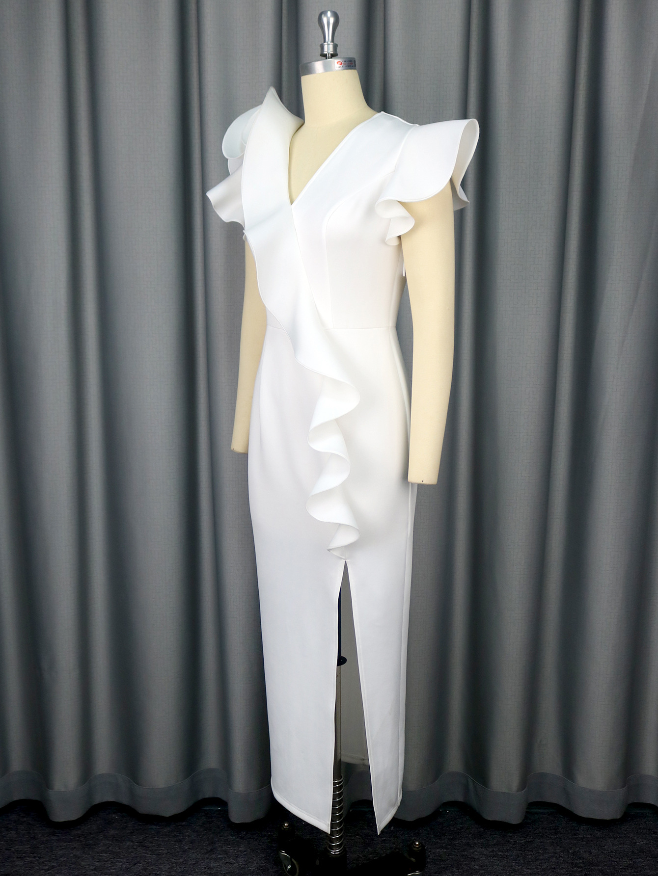 Women V Neck Formal Party Party Slit Maxi Dress