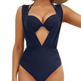 Gathered sexy high waist Two Pieces Bikini swimsuit