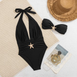 Gathered sexy high waist Two Pieces Bikini swimsuit