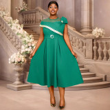 Plus Size Beaded Lace Elegant Slim Fit cocktail party a-line dresses