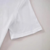 Women Summer Cherry Print White Round Neck Short Sleeve T-Shirt
