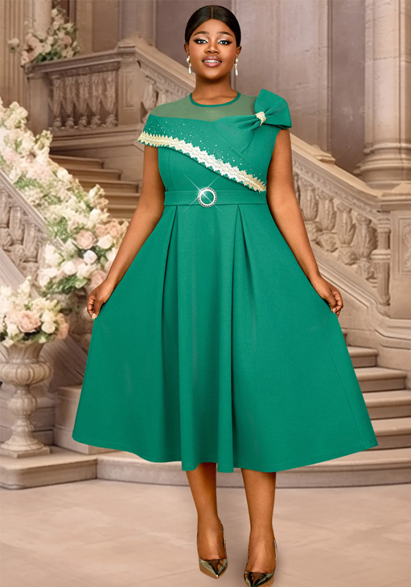 Plus Size Beaded Lace Elegant Slim Fit cocktail party a-line dresses
