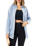 Women Casual Fall/Winter Long Sleeve Denim Jacket