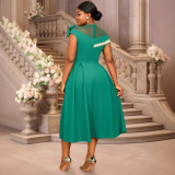 Plus Size Beaded Lace Elegant Slim Fit cocktail party a-line dresses
