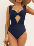 Gathered sexy high waist Two Pieces Bikini swimsuit
