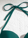 Gathered sexy high waist Two Pieces Bikini swimsuit