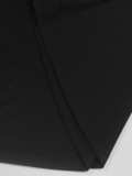 Women's Fashion Elegance Belt Solid Color Skirt