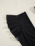 Gathered sexy high waist Two Pieces Bikini swimsuit