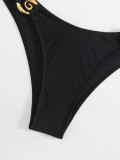 Women's solid color Two Pieces swimsuit sexy bikini