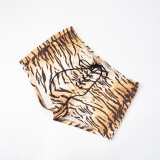 Women's clothing sexy tiger print Lace-up Tight Fitting shorts
