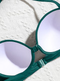 Gathered sexy high waist Two Pieces Bikini swimsuit