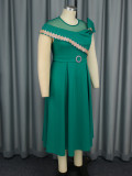 Plus Size Beaded Lace Elegant Slim Fit cocktail party a-line dresses