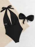 Gathered sexy high waist Two Pieces Bikini swimsuit