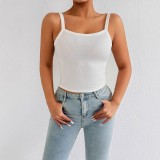 Women Summer Strapless Casual Solid Top