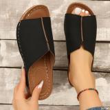 Women Spring Summer Thick Bottom Simple Casual Outdoor Wear Slippers