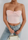 Women Summer Sexy Strapless Crop Top