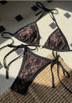 Sexy Lace Lace-Up Halter Neck Triangle Bikini or Women Sexy Lace Lace-Up Halter Neck Triangle Bikini or Women