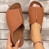 Women Spring Summer Thick Bottom Simple Casual Outdoor Wear Slippers
