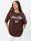 Women Style printed oversize summer cotton short-sleeved T-shirt