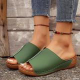 Women Spring Summer Thick Bottom Simple Casual Outdoor Wear Slippers