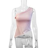 Women Summer Slash Shoulder Off Shoulder Solid Top