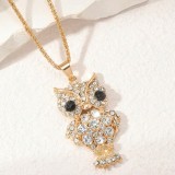 Full Diamond Necklace Elegant Women's Long  Chain Pendant