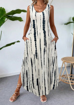 Women Summer Printed Sleeveless Split Sundress