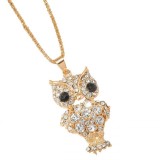 Full Diamond Necklace Elegant Women's Long  Chain Pendant