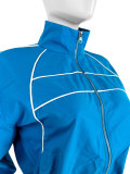 Women sexy long sleeve zipper contrast color ribbon top and shorts two-piece set