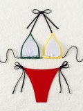 Color-Matching Two-Piece Bikini Swimsuit for Women