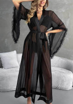 Women cuffs sexy see-through sexy mesh nightgown Women cuffs sexy see-through sexy mesh nightgown