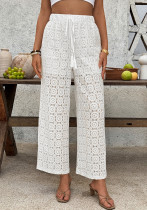 Women Summer Casual See-Through Lace Pants Women Summer Casual See-Through Lace Pants