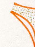 Floral Lace-up Beach Tight-Fitting Sexy Two-Piece Swimsuit