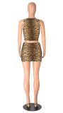 Women Sexy Round Neck Sleeveless Summer Sexy Solid Lace Patchwork Top and Skirt Two-Piece Set