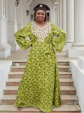 Plus Size Women's Chic Loose Embroidery Casual Beach Long Dress