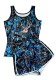 Women Sexy Printed Tank Top and Shorts Two-Piece Set