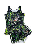 Women Sexy Printed Tank Top and Shorts Two-Piece Set