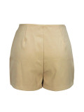 Women Elegant Zipper Shorts