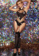 Women Sexy Beaded Open Crotch Hollow One-piece Fishnet Stockings Sexy Lingerie