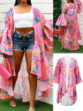 Plus Size Women Elegant Irregular Lantern Sleeve Jacket
