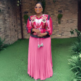 Fashionable and Elegant Top Loose Pleated Skirt Plus Size Two-Piece Suit