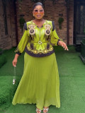 Fashionable and Elegant Top Loose Pleated Skirt Plus Size Two-Piece Suit