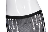 High-Waist Mesh Hollow Ripped Sexy Slim-Fit Pants for Women