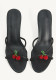 Fashionable Women's Black Shiny Rhinestone Beaded Open Toe High Heel Sandals