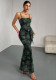 Slim Printed Strap Dress for Women