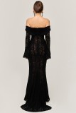Women Sexy Off Shoulder Lace Strapless Dress