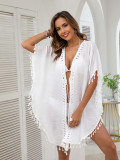 Women Holidays Cardigan Tassel Casual Holidays Bikini Beach Cover-up