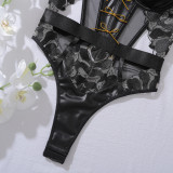 Women Sexy Bunny Temptation Hollow Backless See-Through Bodysuit Sexy Lingerie