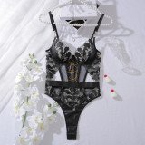 Women Sexy Bunny Temptation Hollow Backless See-Through Bodysuit Sexy Lingerie