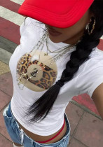 Women Round Neck Casual printed short-sleeved T-shirt Women Round Neck Casual printed short-sleeved T-shirt